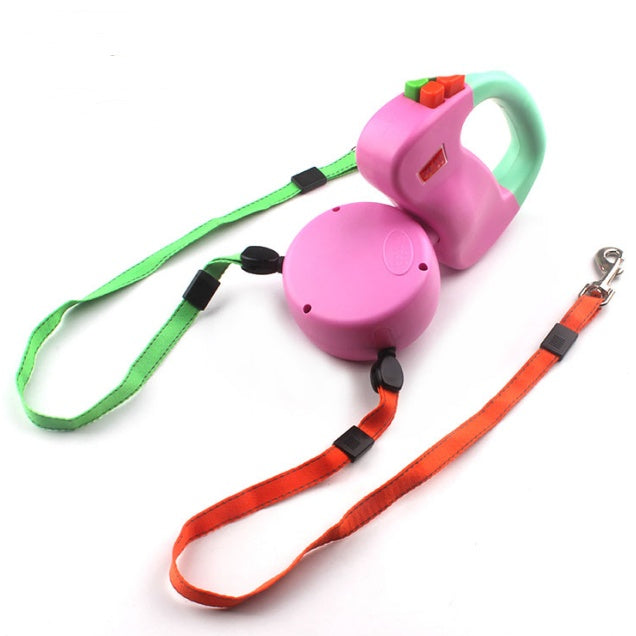 Retractable Dual Pet Dog Walking Leash