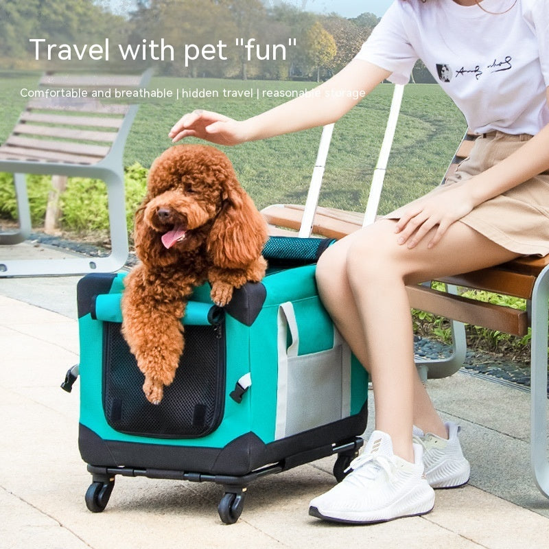 Portable Car Pet Trolley Bag For Going Out